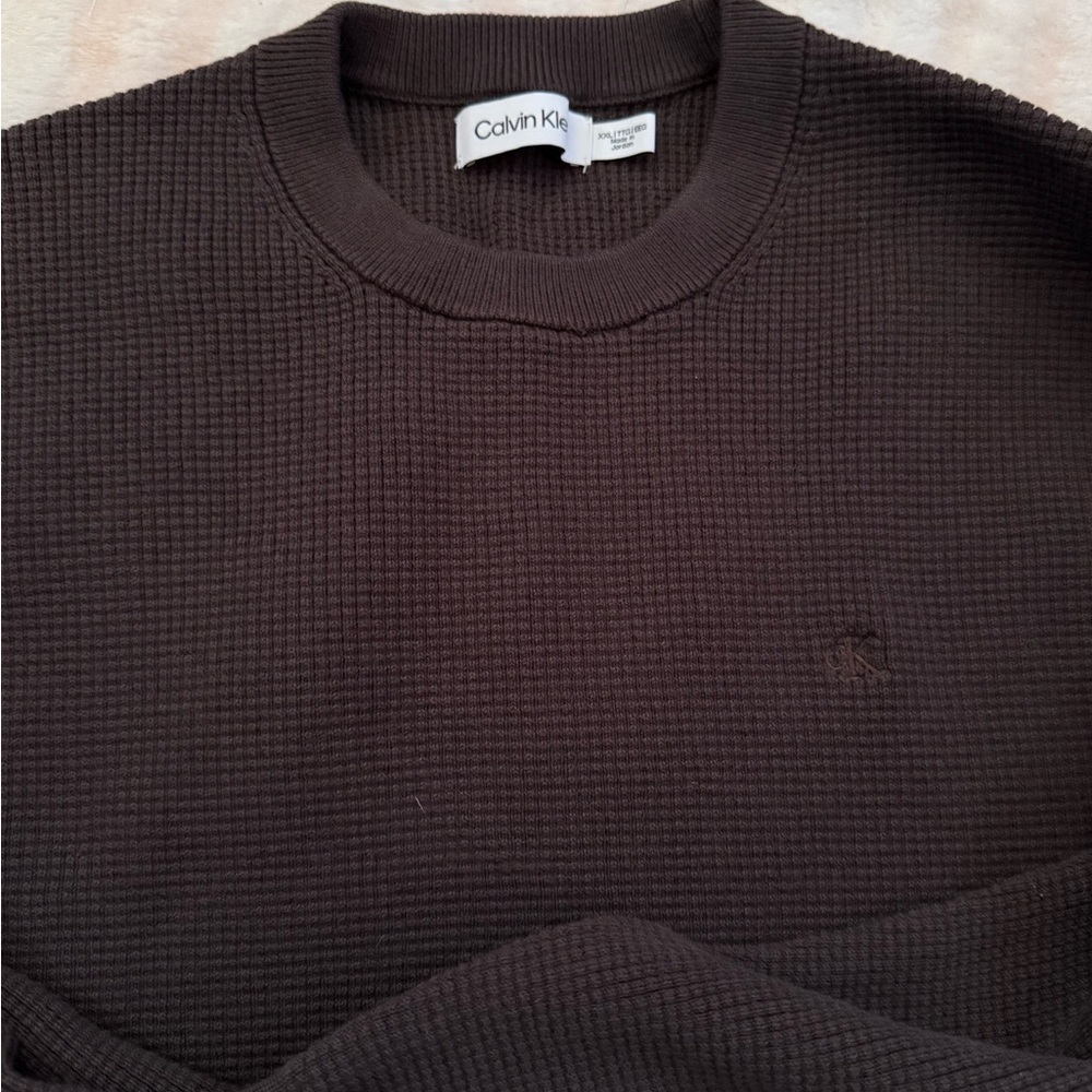 Calvin Klein Men’s Dark Brown Crewneck Sweater